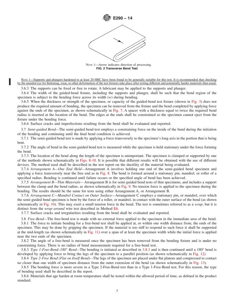 REDLINE ASTM E290-14 - Standard Test Methods for  Bend Testing of Material for Ductility