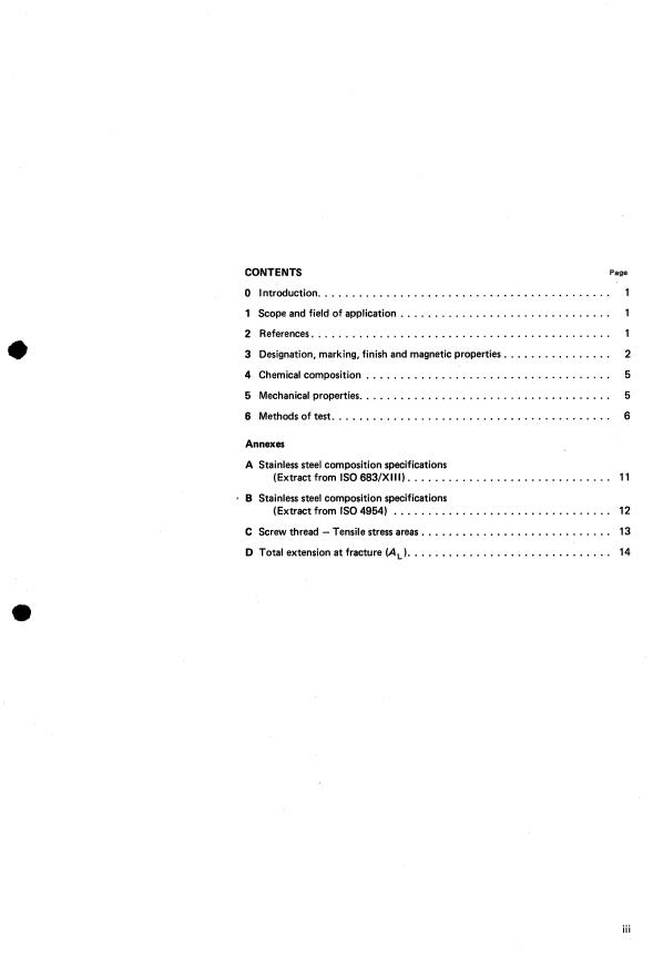 ISO 3506:1979 - Corrosion-resistant stainless steel fasteners -- Specifications