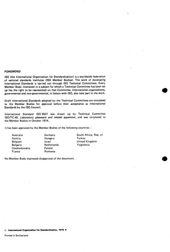 ISO 3507:1976 ISO 3507:1976 - Pyknometers - Page 2 preview