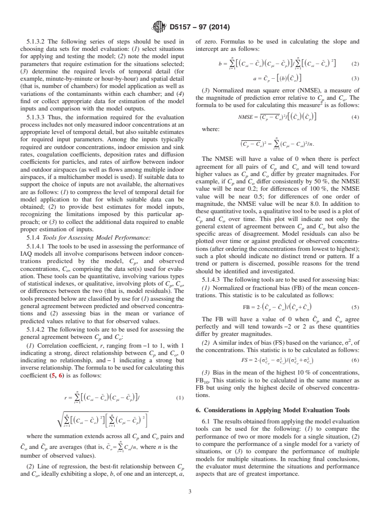 ASTM D5157-97(2014) - Standard Guide for  Statistical Evaluation of Indoor Air Quality Models