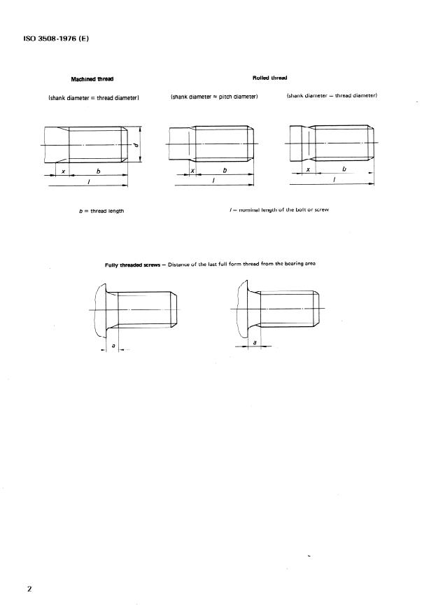 ISO 3508:1976 ISO 3508:1976 - Thread run-outs for fasteners with thread in accordance with ISO 261 and ISO 262 - Page 4 preview