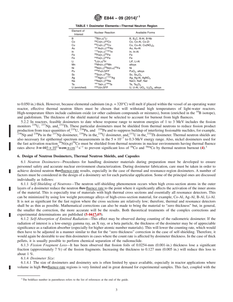 REDLINE ASTM E844-09(2014)e1 - Standard Guide for Sensor Set Design and Irradiation for Reactor Surveillance, E 706 (IIC)