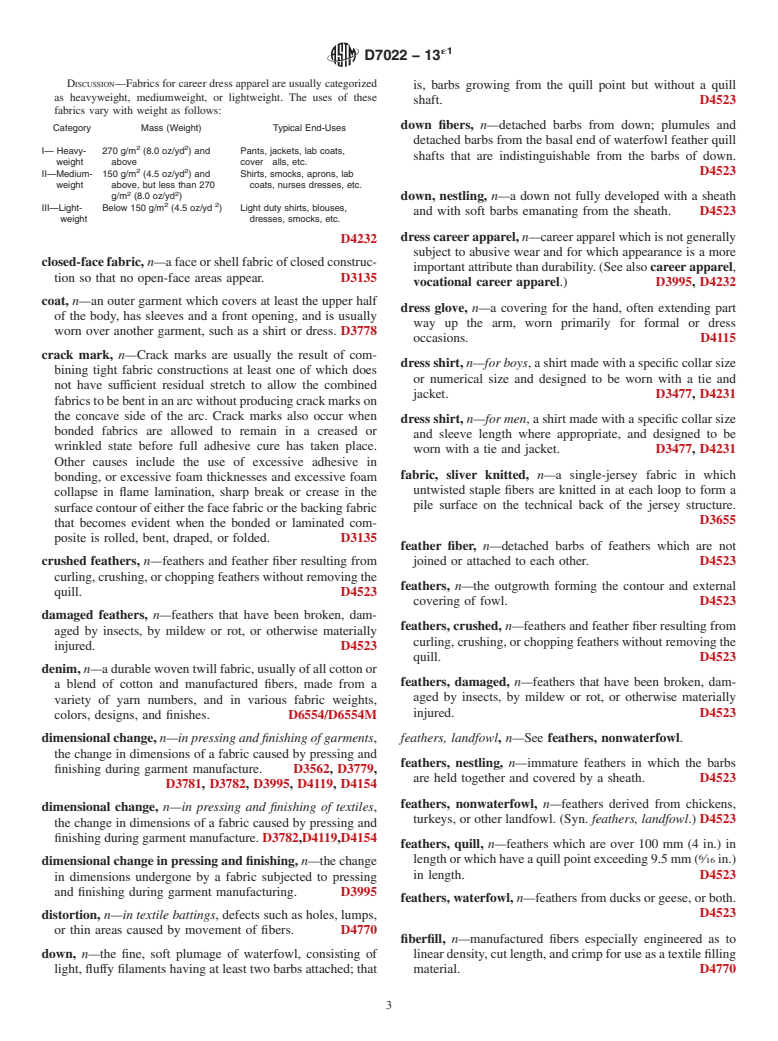 ASTM D7022-13e1 - Standard Terminology Relating to  Apparel