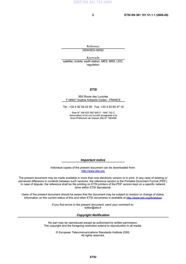 SIST EN 301 721:2001 SIST EN 301 721:2001 - Page 4 preview
