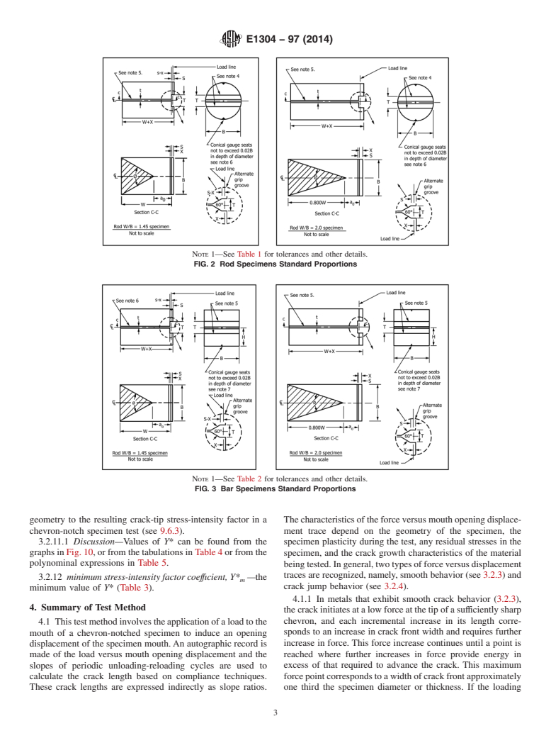 ASTM E1304-97(2014) - Standard Test Method for  Plane-Strain &#40;Chevron-Notch&#41; Fracture Toughness of Metallic  Materials