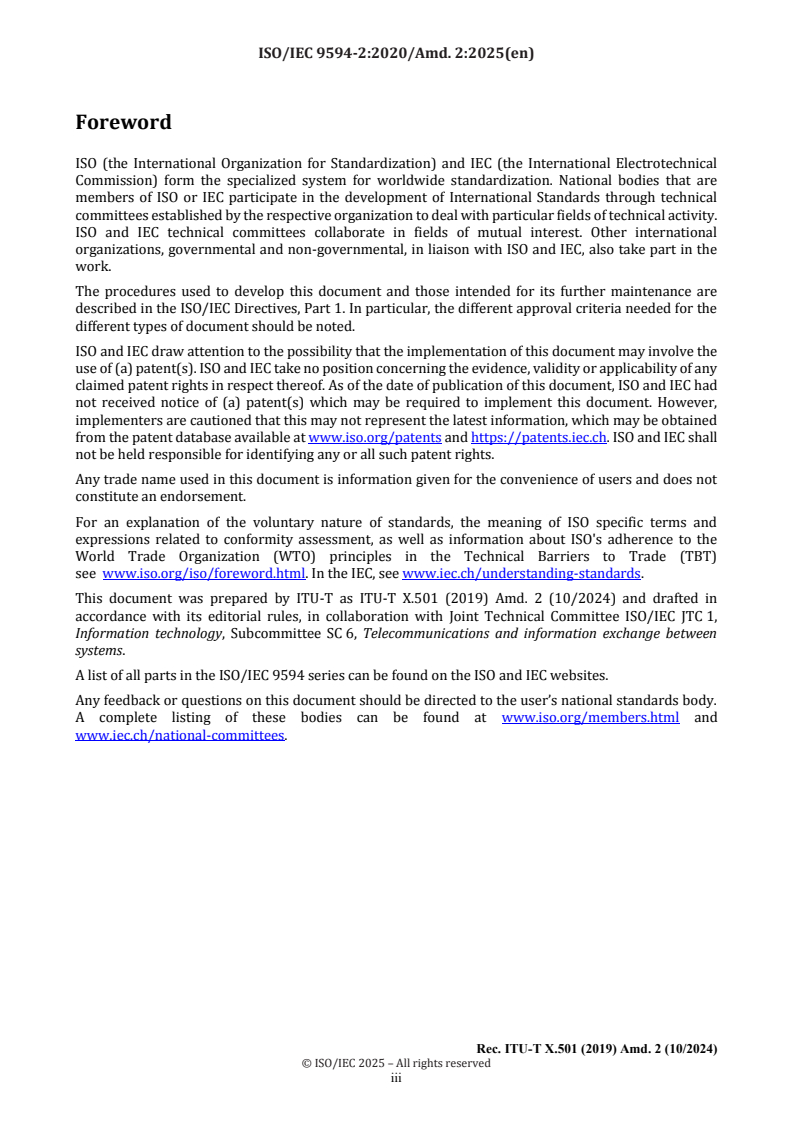 ISO/IEC 9594-2:2020/Amd 2:2025 - Information technology — Open systems interconnection — Part 2: The Directory: Models — Amendment 2: Miscellaneous enhancements
Released:16. 05. 2025