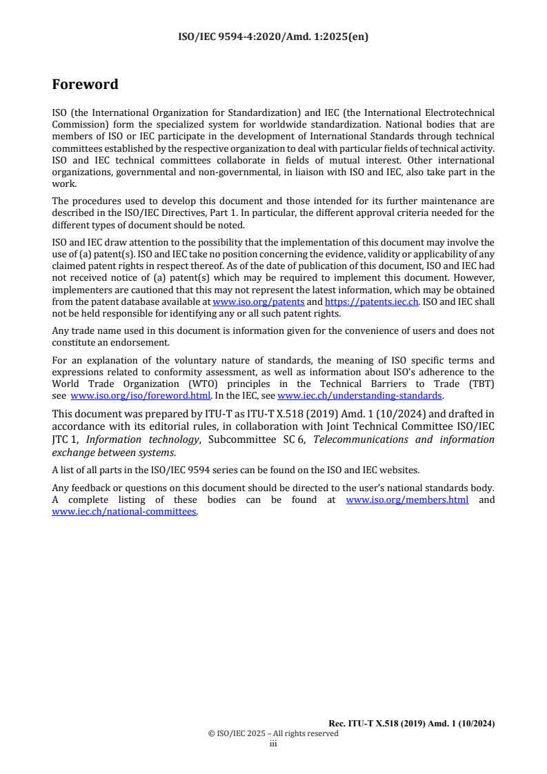 ISO/IEC 9594-4:2020/Amd 1:2025 - Information technology — Open systems interconnection — Part 4: The Directory: Procedures for distributed operation — Amendment 1: Miscellaneous enhancements
Released:16. 05. 2025