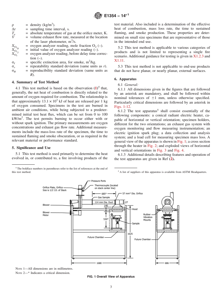 ASTM E1354-14e1 - Standard Test Method for  Heat and Visible Smoke Release Rates for Materials and Products  Using an Oxygen Consumption Calorimeter