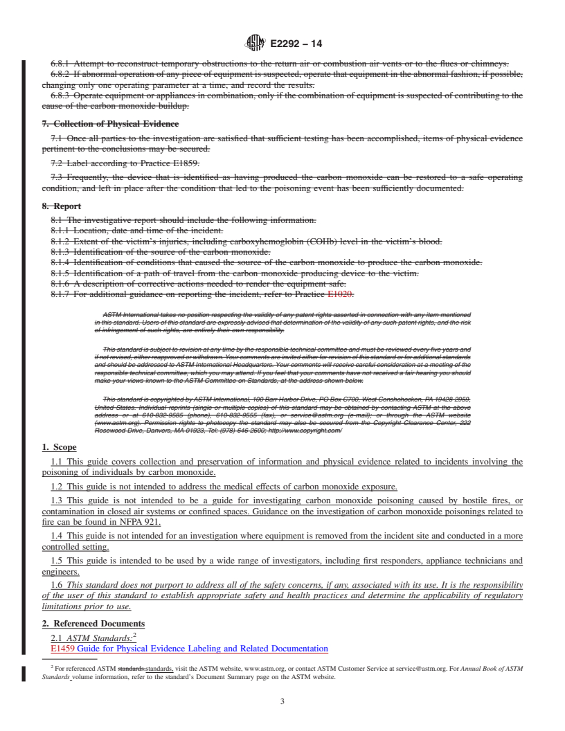 REDLINE ASTM E2292-14 - Standard Guide for  Field Investigation of Carbon Monoxide Poisoning Incidents