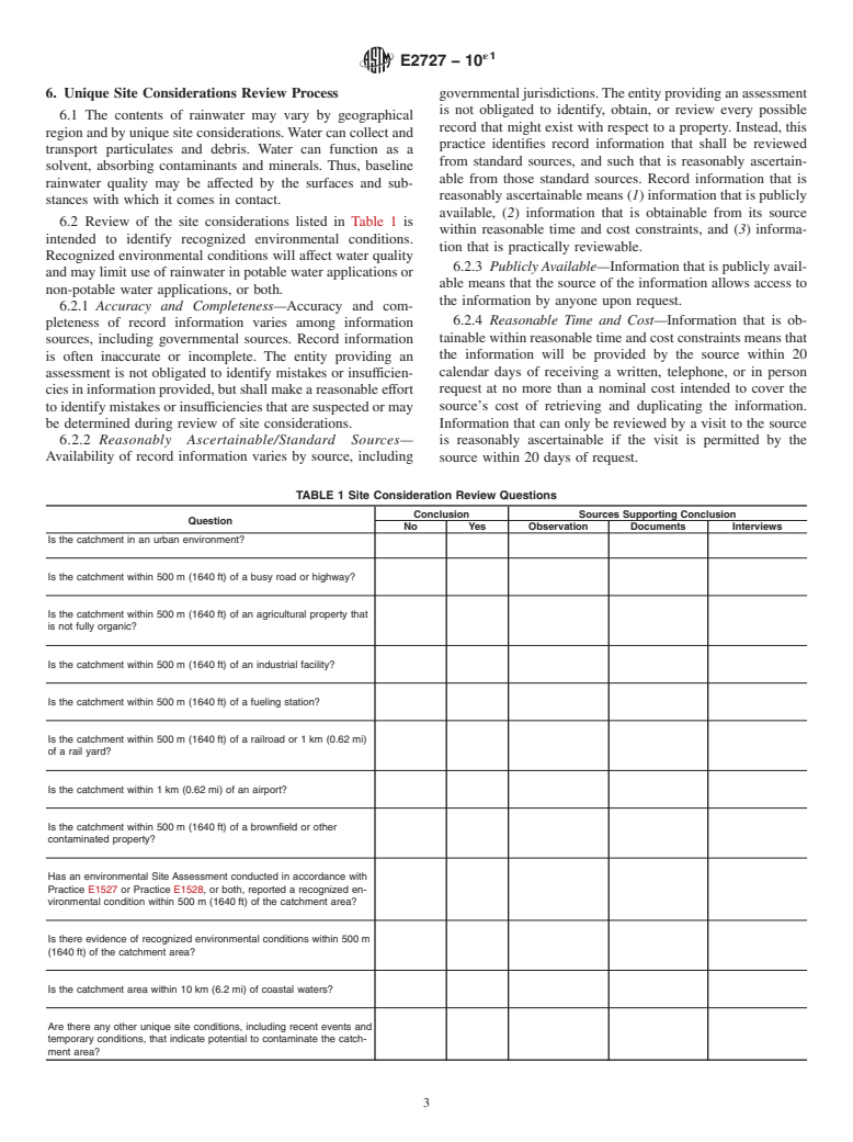 ASTM E2727-10e1 - Standard Practice for  Assessment of Rainwater Quality