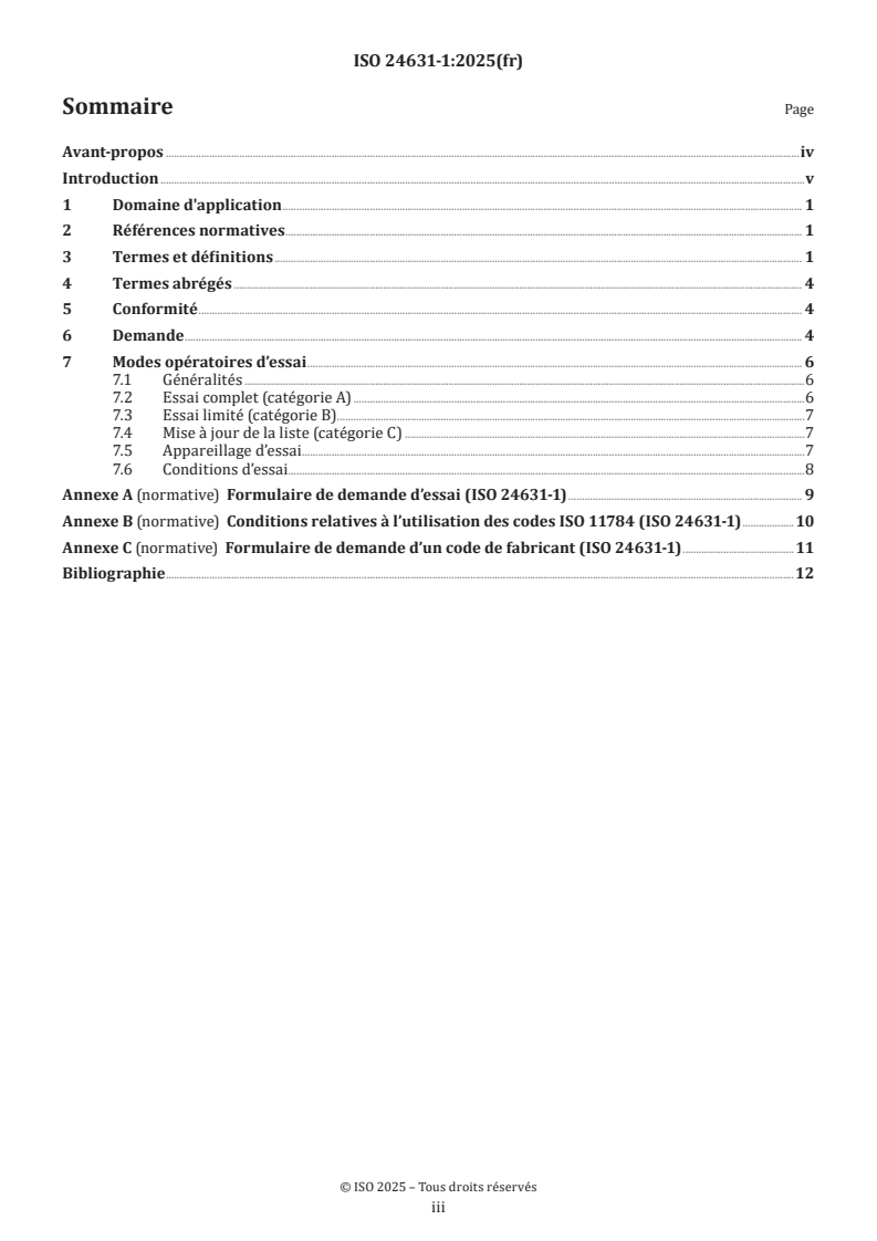 ISO 24631-1:2025 - Identification des animaux par radiofréquence — Partie 1: Évaluation de la conformité des transpondeurs RFID à l'ISO 11784 et à l'ISO 11785 (y compris l'attribution et l'utilisation d'un code de fabricant)
Released:21. 02. 2025