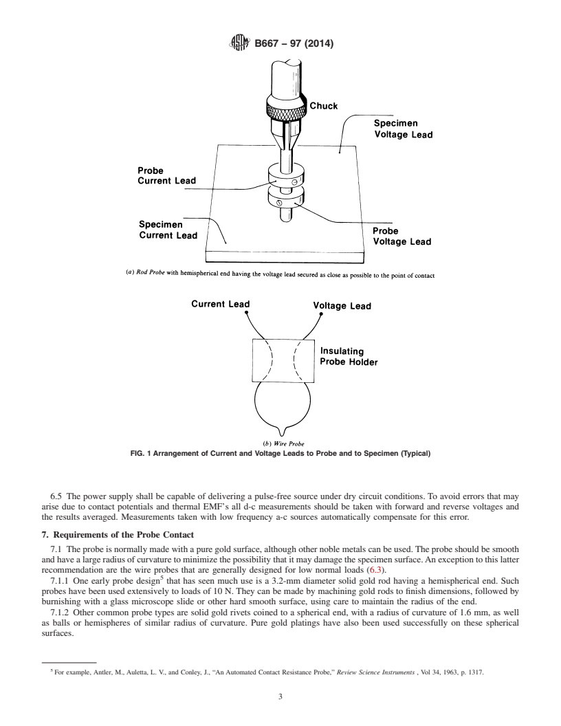 REDLINE ASTM B667-97(2014) - Standard Practice for Construction and Use of a Probe for Measuring Electrical Contact  Resistance