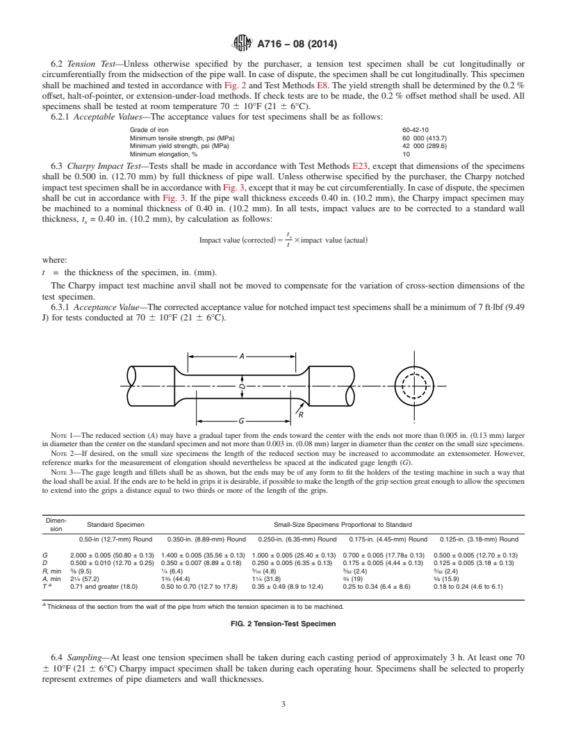 REDLINE ASTM A716-08(2014) - Standard Specification for  Ductile Iron Culvert Pipe