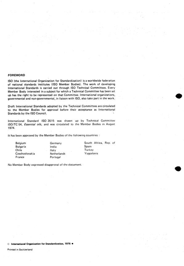 ISO 3515:1976 ISO 3515:1976 - Oil of French lavender - Page 2 preview