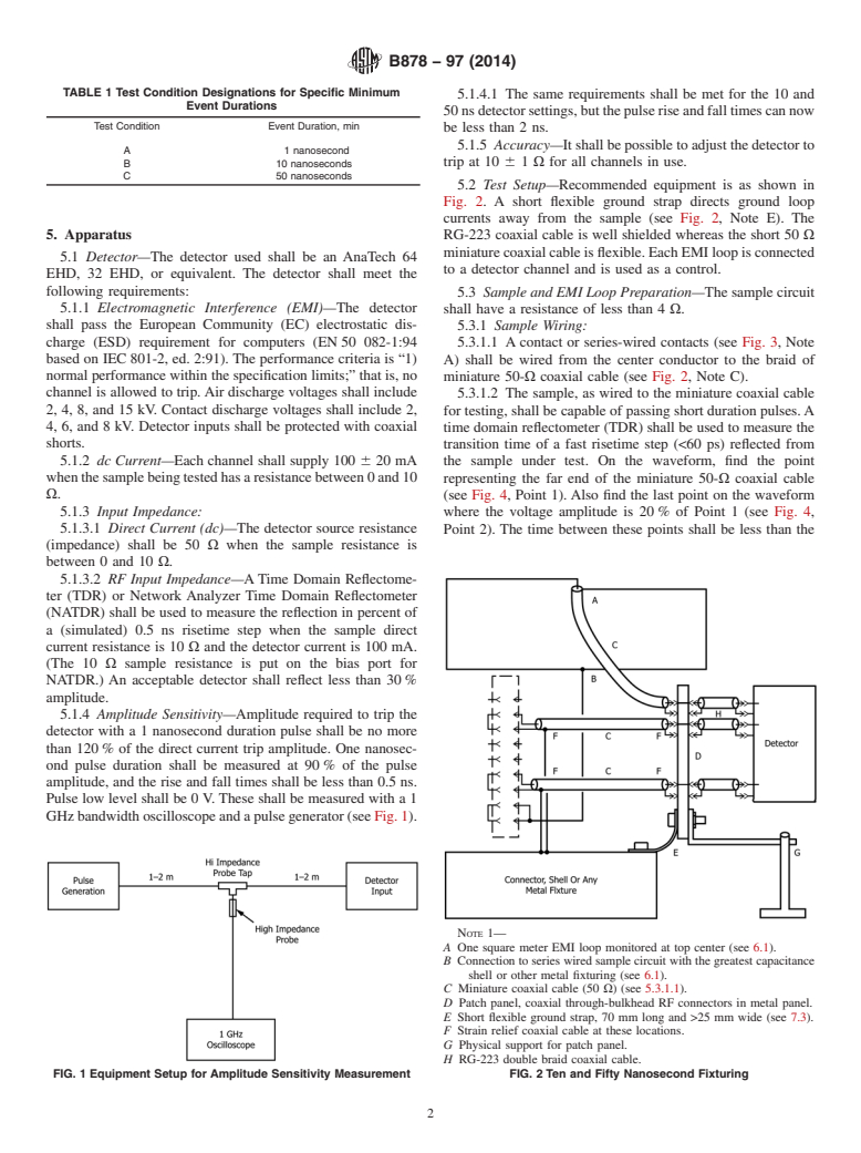 ASTM B878-97(2014) - Standard Test Method for Nanosecond Event Detection for Electrical Contacts and Connectors