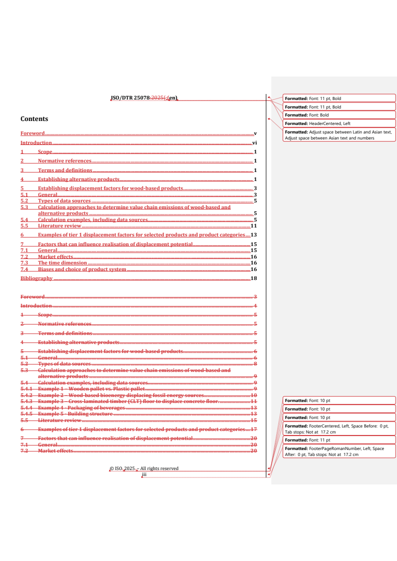 REDLINE ISO/DTR 25078 - Wood and wood-based products — Examples of calculating displacements potentials for wood-based products and considerations for further analyses
Released:13. 02. 2025