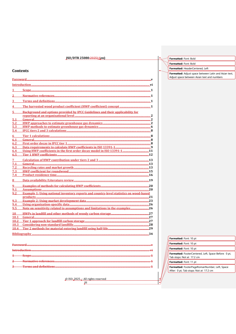 REDLINE ISO/DTR 25080 - Wood and wood-based products — Background and examples of calculating contributions to carbon stored in harvested wood products (HWP)
Released:13. 02. 2025