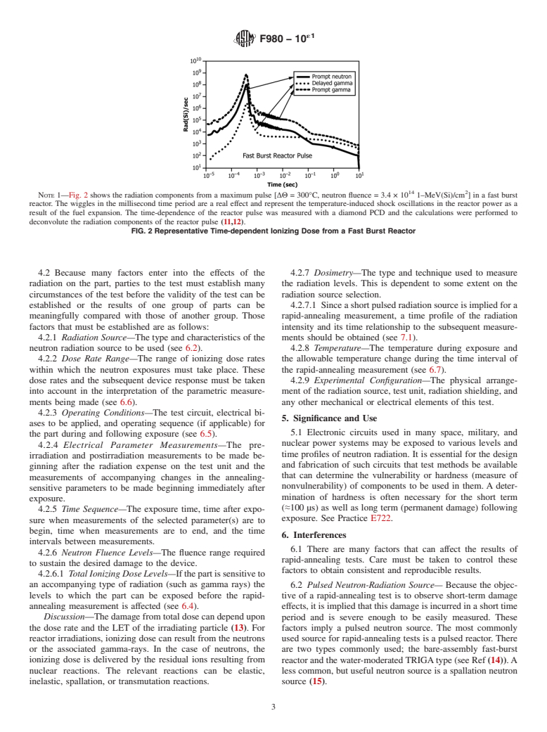 ASTM F980-10e1 - Standard Guide for  Measurement of Rapid Annealing of Neutron-Induced Displacement   Damage in Silicon Semiconductor Devices