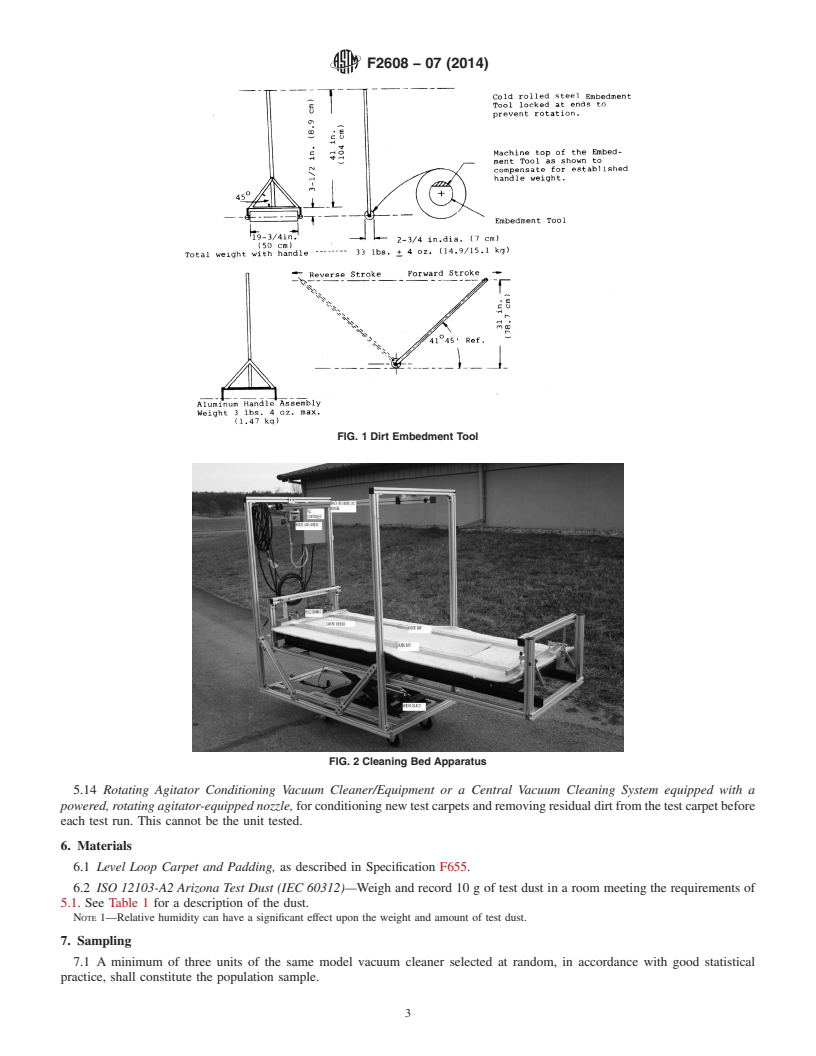 REDLINE ASTM F2608-07(2014) - Standard Test Method for  Determining the Change in Room Air Particulate Counts as a  Result of the Vacuum Cleaning Process