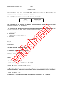 IEC 60758:1993/AMD2:2001 - Amendment 2 - Synthetic quartz crystal - Specifications and guide to the use
Released:7/10/2001
Isbn:2831858674 - Page 3 preview