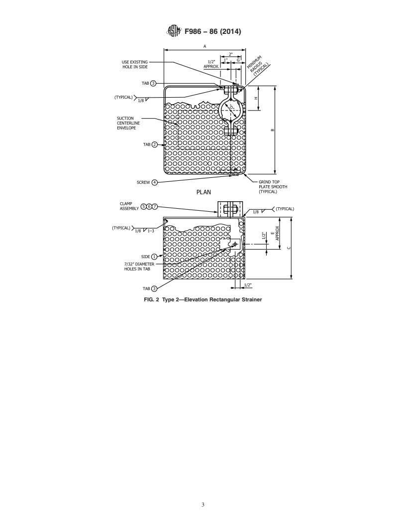 REDLINE ASTM F986-86(2014) - Standard Specification for  Suction Strainer Boxes