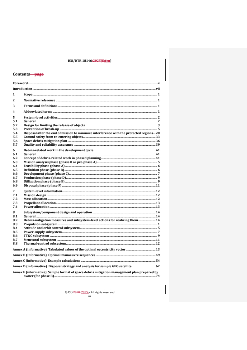 REDLINE ISO/DTR 18146 - Space systems — Space debris mitigation design and operation manual for spacecraft
Released:4. 04. 2025