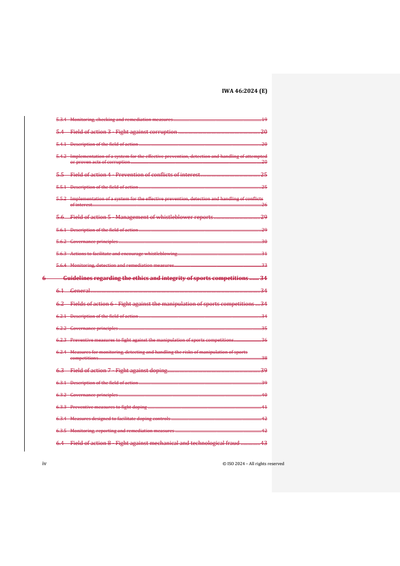 REDLINE PRF IWA 46 - Ethics and integrity in sport — Guidelines
Released:15. 07. 2024