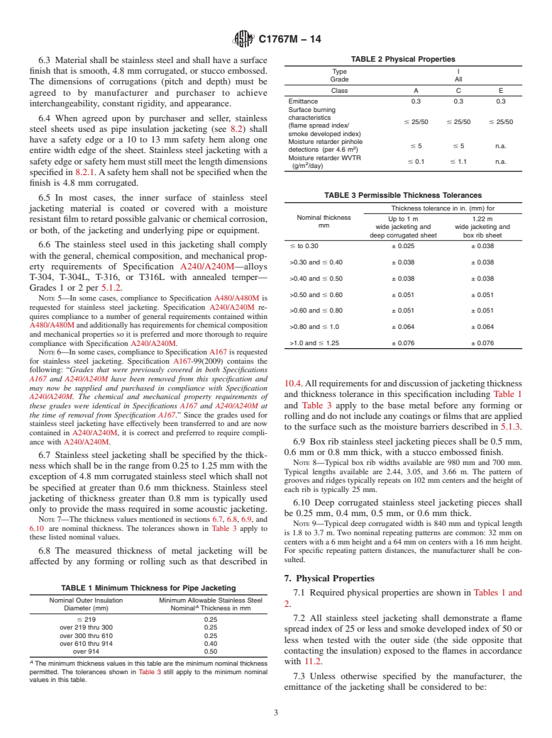 ASTM C1767M-14 - Standard Specification for Stainless Steel Jacketing for Insulation