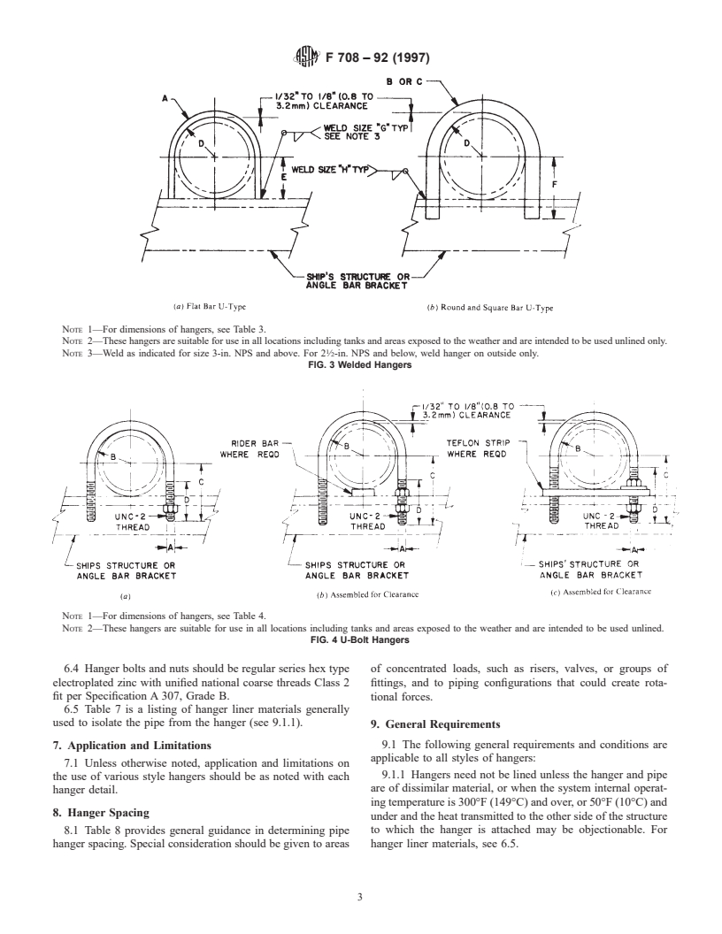 ASTM F708-92(1997) - Standard Practice for Design and Installation of Rigid Pipe Hangers
