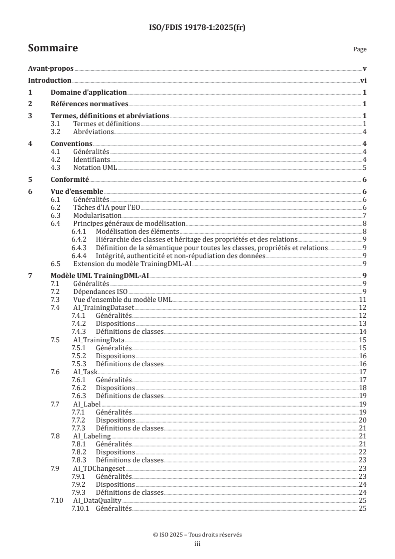 ISO/FDIS 19178-1 ISO/FDIS 19178-1 - Information géographique — Langage de balisage des données d'entraînement pour l'intelligence artificielle — Partie 1: Modèle conceptuel
Released:22. 03. 2025