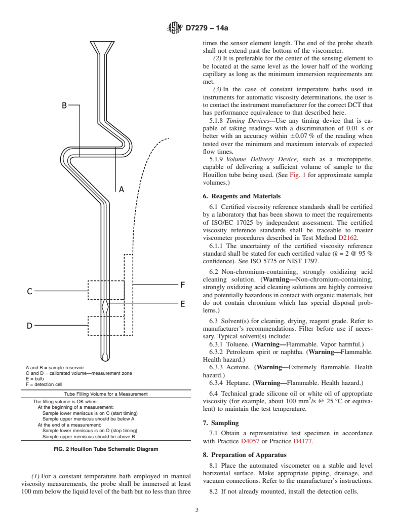 ASTM D7279-14a - Standard Test Method for  Kinematic Viscosity of Transparent and Opaque Liquids by Automated  Houillon Viscometer