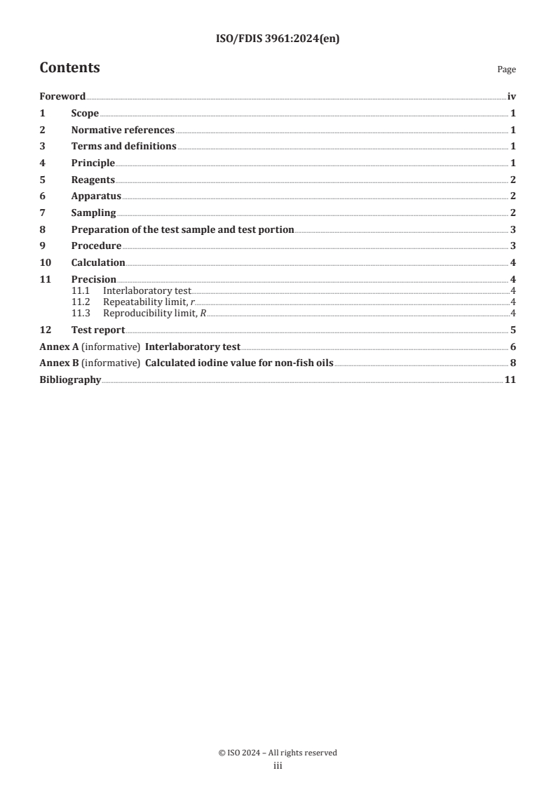 ISO/FDIS 3961 - Animal and vegetable fats and oils — Determination of iodine value
Released:12. 08. 2024