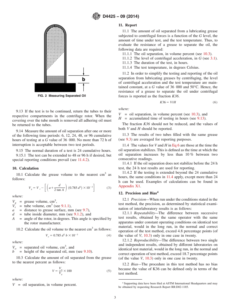 ASTM D4425-09(2014) - Standard Test Method for  Oil Separation from Lubricating Grease by Centrifuging (Koppers   Method)