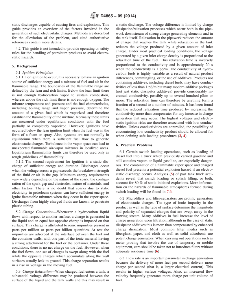 ASTM D4865-09(2014) - Standard Guide for  Generation and Dissipation of Static Electricity in Petroleum  Fuel Systems