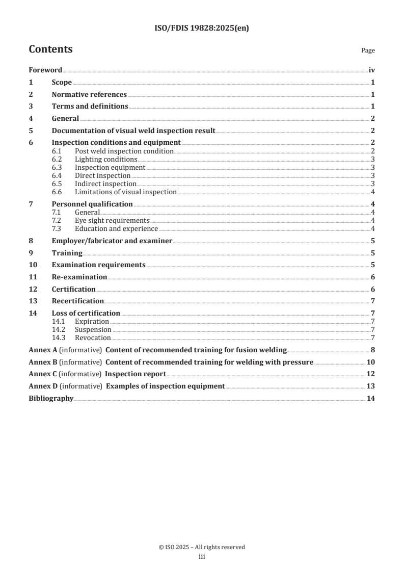 ISO/FDIS 19828 - Welding for aerospace applications — Visual inspection of welds
Released:15. 04. 2025