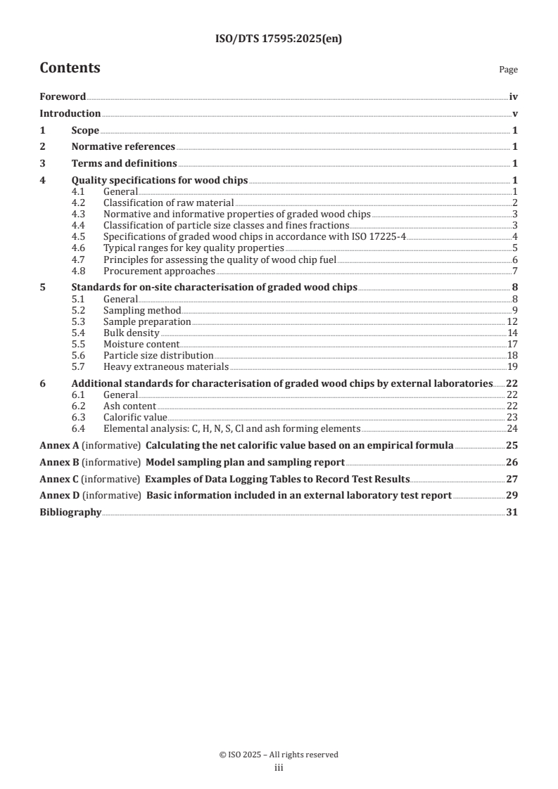 ISO/DTS 17595 - Solid biofuels — Characterization of wood chip fuels — Essential information for producers, suppliers and users
Released:4. 03. 2025