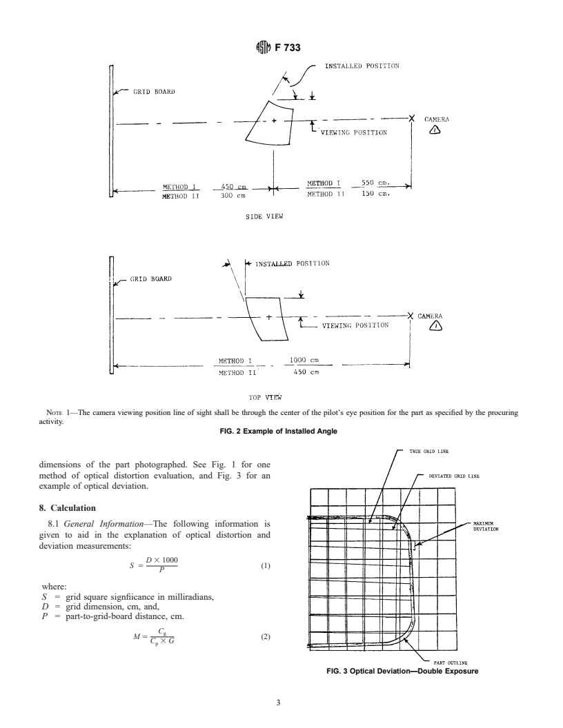 ASTM F733-90(1997)e1 - Standard Practice for Optical Distortion and Deviation of Transparent Parts Using the Double-Exposure Method