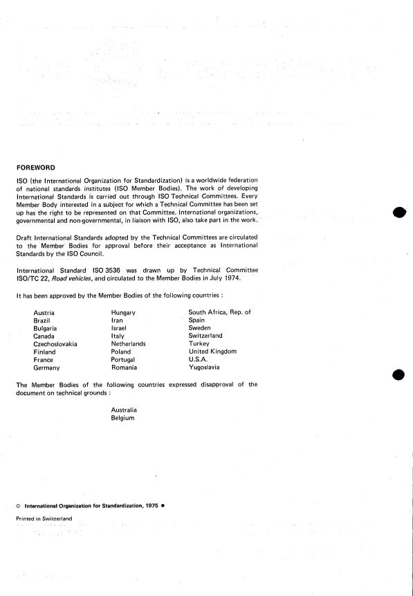 ISO 3536-1:1975 ISO 3536-1:1975 - Road vehicles -- Safety glasses -- Vocabulary - Page 2 preview