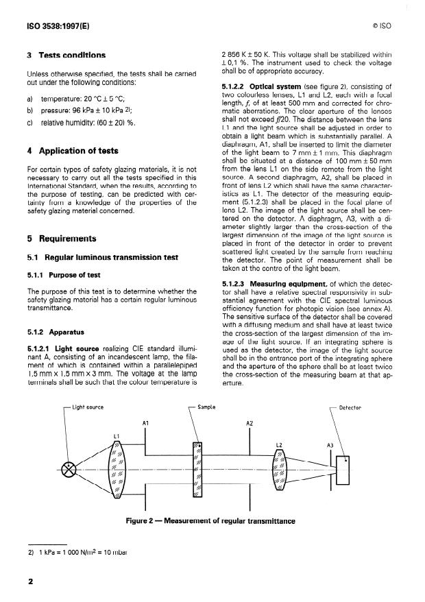 ISO 3538:1997 ISO 3538:1997 - Road vehicles -- Safety glazing materials -- Test methods for optical properties - Page 4 preview