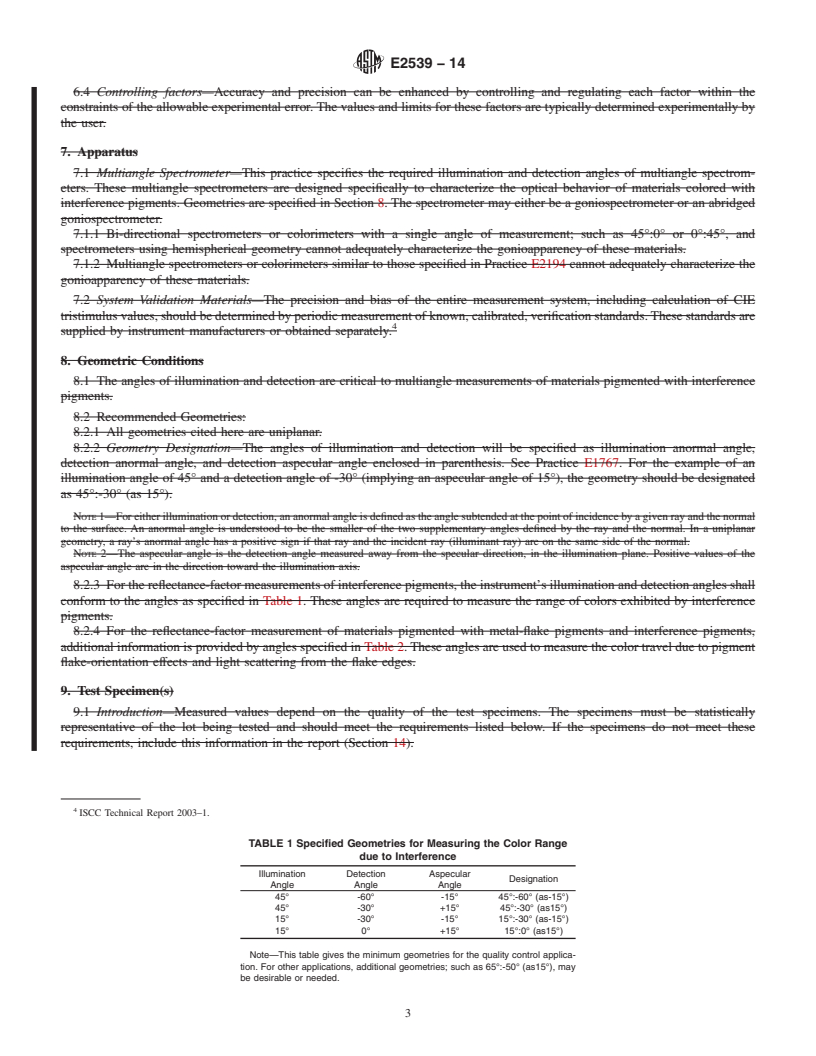 REDLINE ASTM E2539-14 - Standard Test Method for Multiangle Color Measurement of Interference Pigments