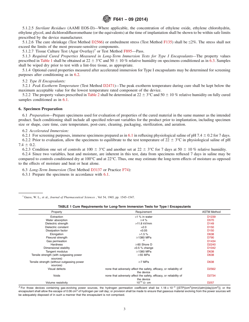 REDLINE ASTM F641-09(2014) - Standard Specification for  Implantable Epoxy Electronic Encapsulants