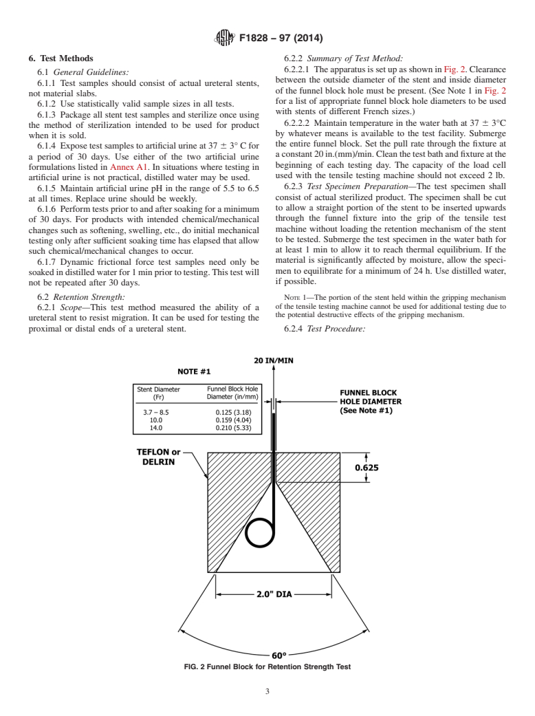 ASTM F1828-97(2014) - Standard Specification for  Ureteral Stents