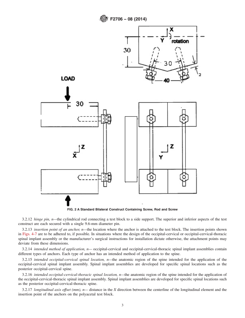 REDLINE ASTM F2706-08(2014) - Standard Test Methods for  Occipital-Cervical and Occipital-Cervical-Thoracic Spinal Implant  Constructs in a Vertebrectomy Model