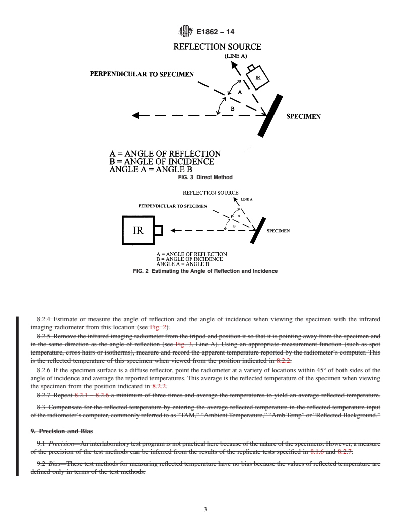 REDLINE ASTM E1862-14 - Standard Practice for  Measuring and Compensating for Reflected Temperature Using  Infrared Imaging Radiometers