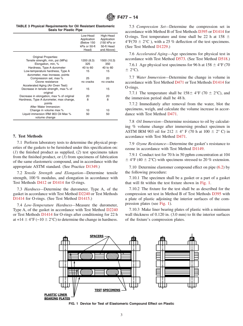 ASTM F477-14 - Standard Specification for  Elastomeric Seals (Gaskets) for Joining Plastic Pipe