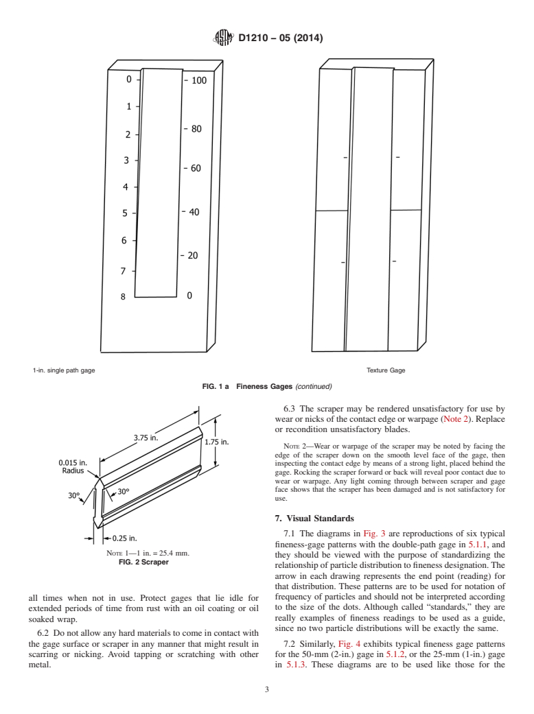 ASTM D1210-05(2014) - Standard Test Method for Fineness of Dispersion of Pigment-Vehicle Systems by Hegman-Type   Gage