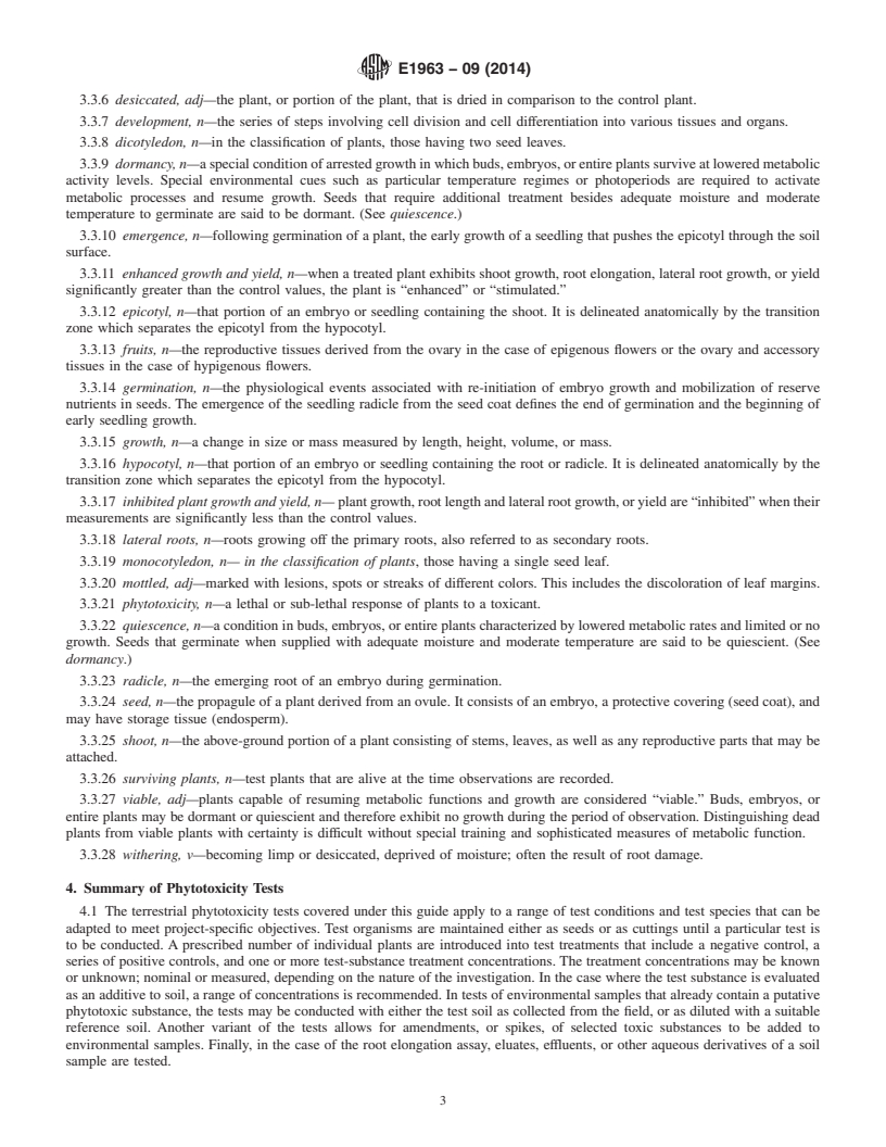 REDLINE ASTM E1963-09(2014) - Standard Guide for  Conducting Terrestrial Plant Toxicity Tests