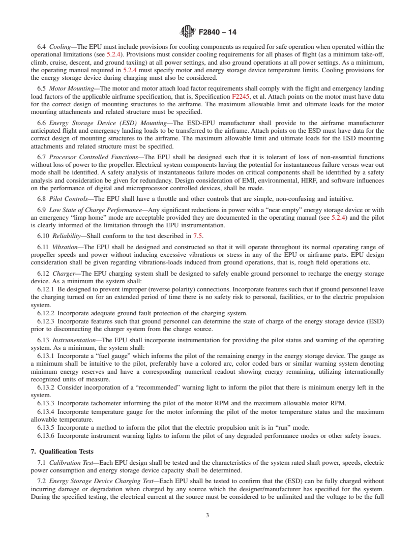 REDLINE ASTM F2840-14 - Standard Practice for Design and Manufacture of Electric Propulsion Units for Light  Sport Aircraft