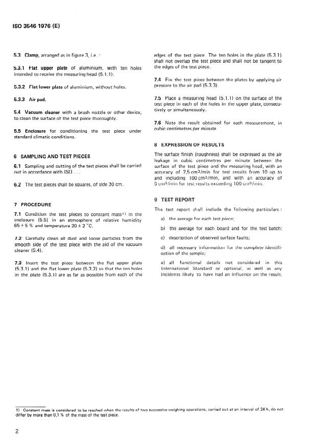 ISO 3546:1976 ISO 3546:1976 - Fibre building boards -- Determination of surface finish (roughness) - Page 4 preview