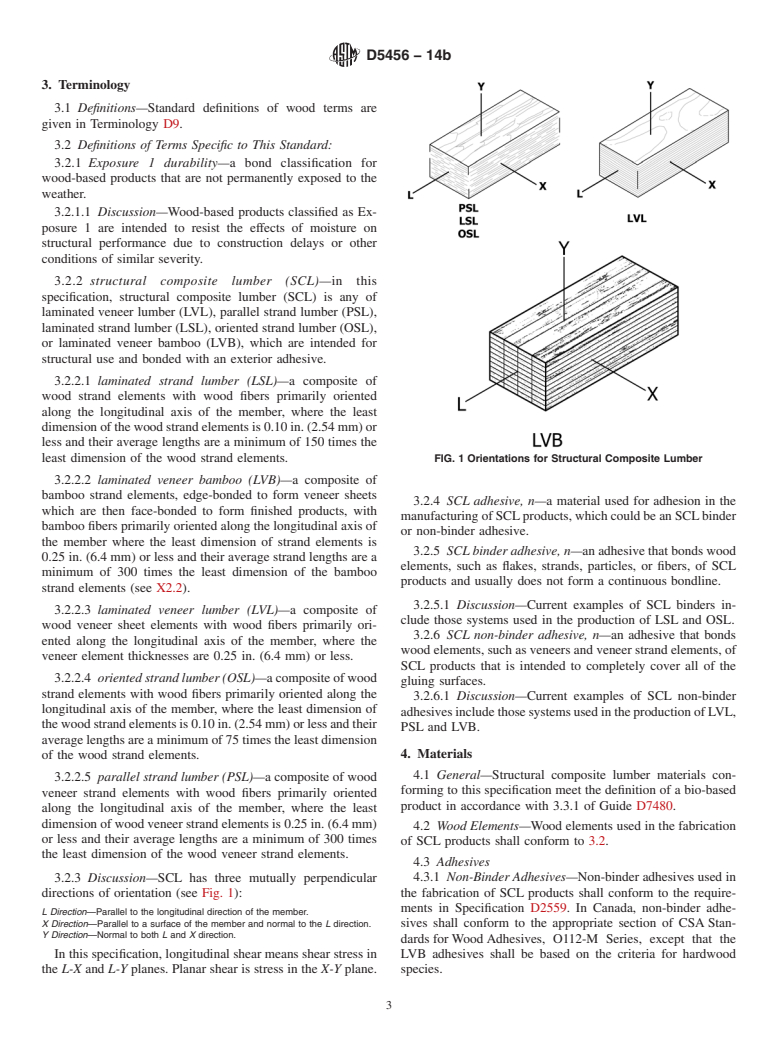 ASTM D5456-14b - Standard Specification for  Evaluation of Structural Composite Lumber Products